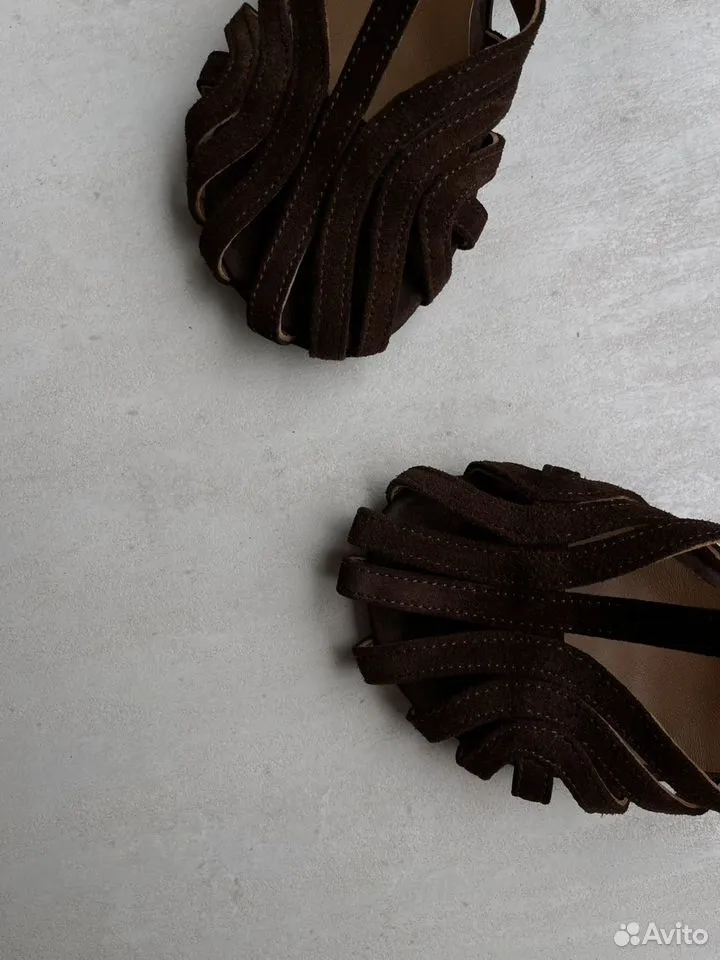 Женские босоножки из натуральной замши в стиле Ekonika