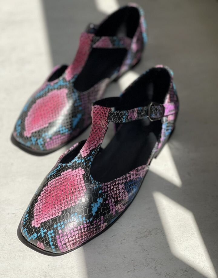 Балетки - Элисо, с Т-образным ремешком