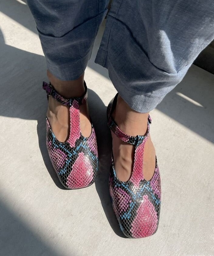 Балетки — Элисо, с Т-образным ремешком